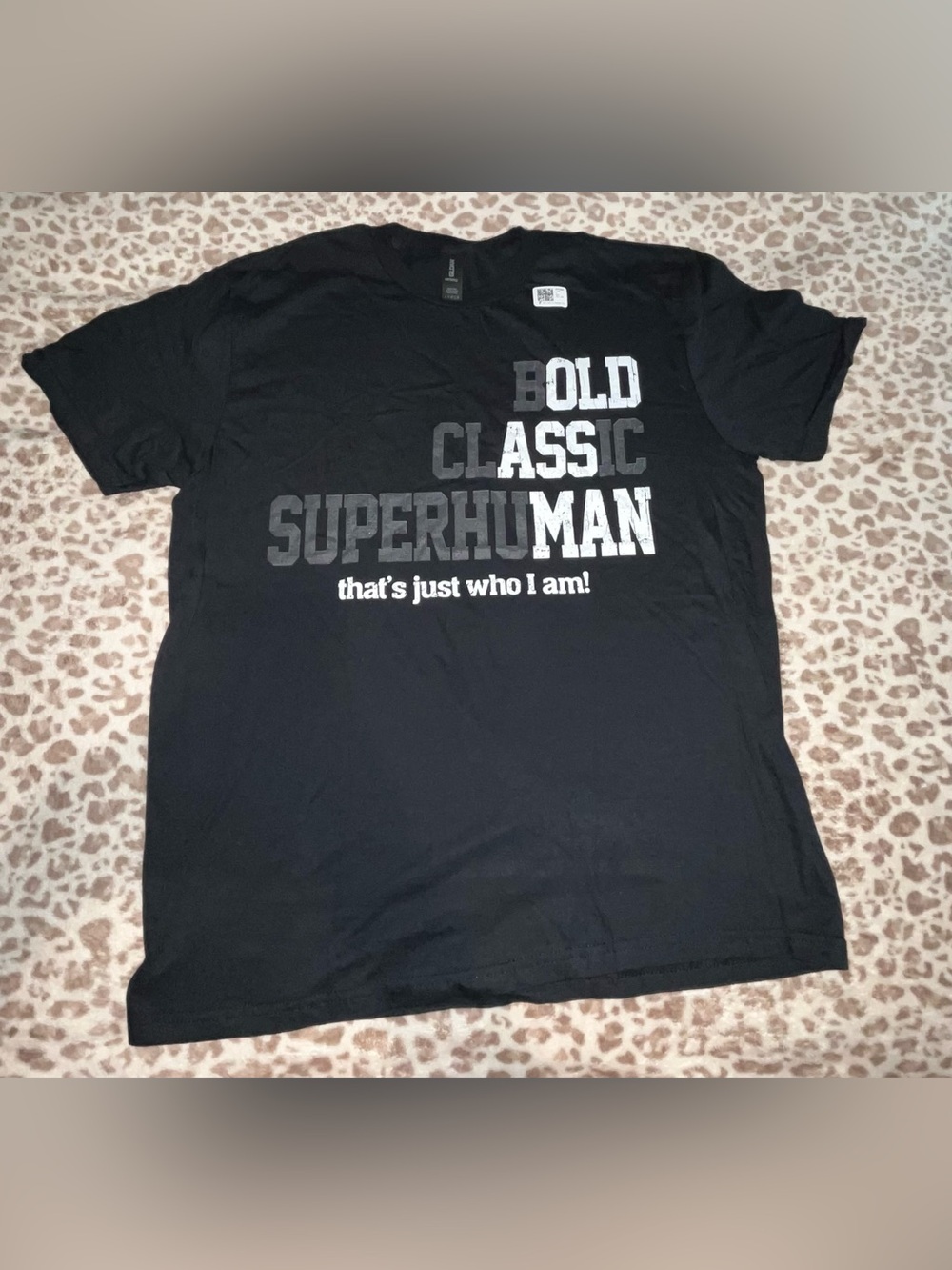 Gildan Black Men's Short-Sleeve Graphic Tee - White & Gray Text